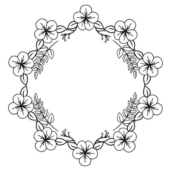 Figur Runde Blumen Dekoration Design Vektor Illustration Bild — Stockvektor