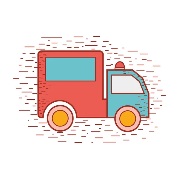 Pakket Leveringsdiensten Vrachtwagen Vector Illustratie Ontwerp — Stockvector