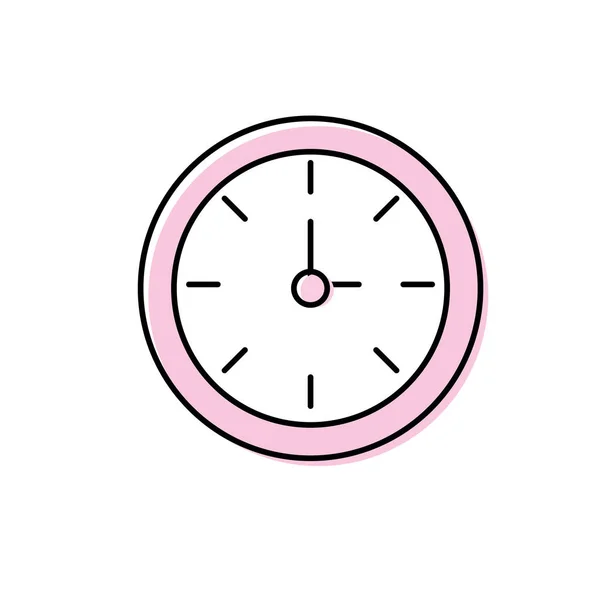 Στρογγυλή Τοίχο Ρολόι Αντικείμενο Γνωρίζουν Την Εικονογράφηση Διάνυσμα Χρόνο — Διανυσματικό Αρχείο