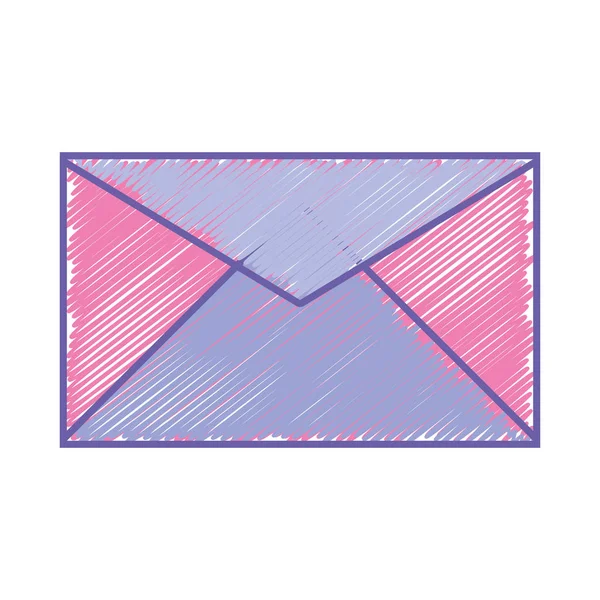 Mail Lettre Message Style Conception Vectoriel Illustration — Image vectorielle