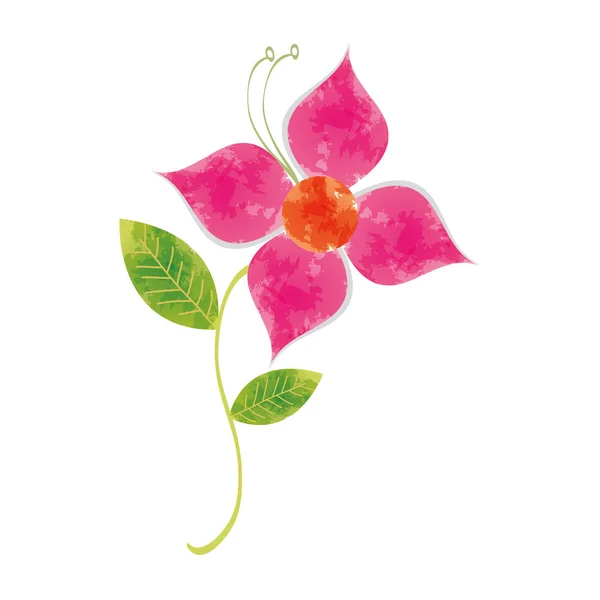 Schönheit Blume Aquarell Malen Vektor Illustration Design — Stockvektor