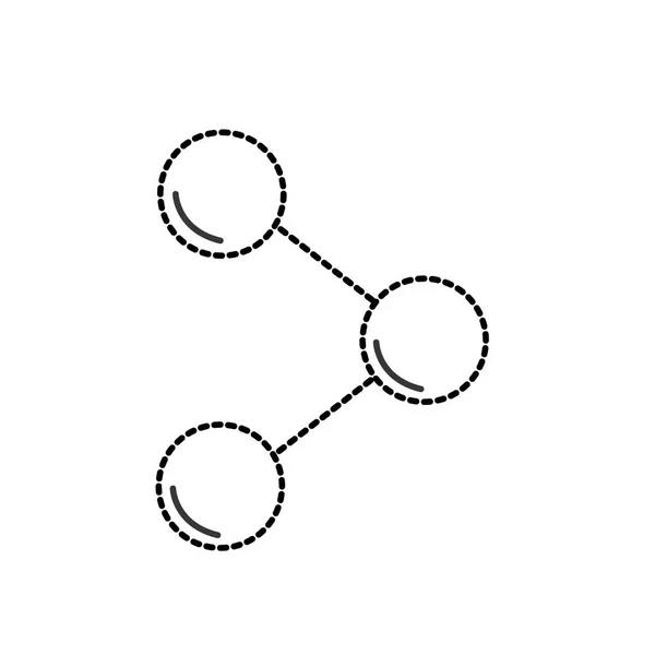 Decimale Vorm Delen Technologie Pictogram Communicatie Informatie Vectorillustratie — Stockvector