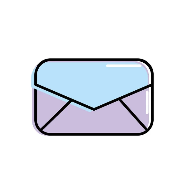 Mail Levelet Tipográfia Kártyával Ikon Vektoros Illusztráció — Stock Vector