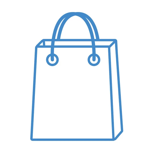 Silueta Bolsa Compras Mercado Accesorio Icono Vector Ilustración — Archivo Imágenes Vectoriales