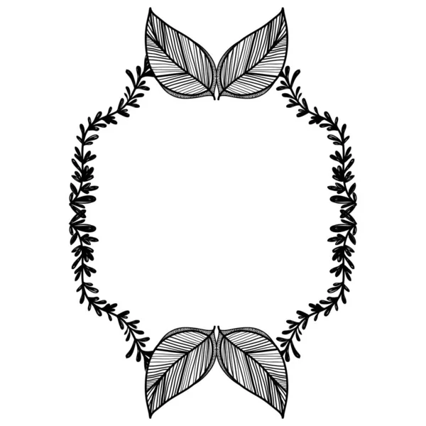 Rustic Branches Leaves Decoration Vector Illustration Design — Stock Vector
