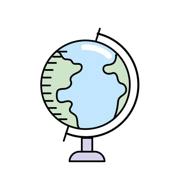 Planeta Terra Mapa Global Ilustração Vetor Mesa — Vetor de Stock