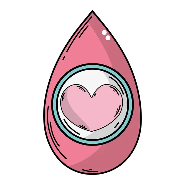 Gota Sangue Ilustração Médica Vetor Símbolo Doação — Vetor de Stock