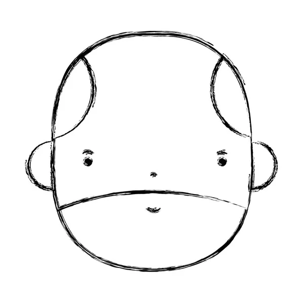 Figura Simpatico Uomo Affari Kawaii Avatar Vettoriale Illustrazione — Vettoriale Stock