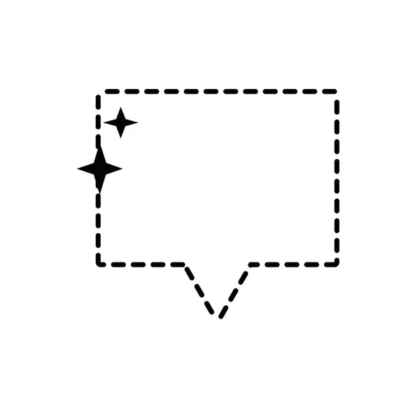 Forma Punteada Chat Burbuja Mensaje Texto Icono Vector Ilustración — Vector de stock