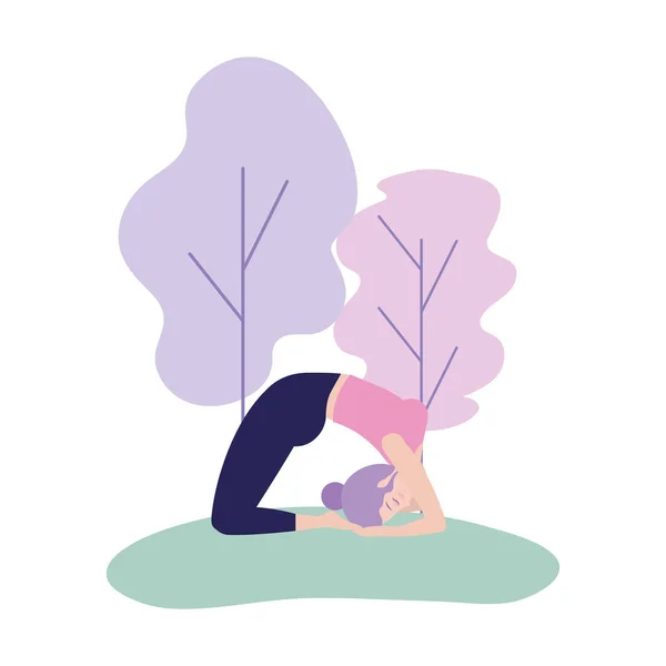 Waman Training Yoga Position Balance Vektor Illustration — Stockvektor