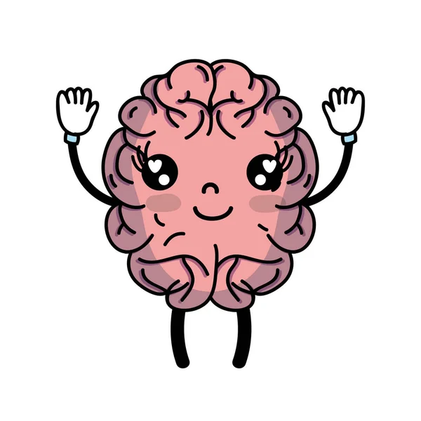 Милий Щасливий Мозок Руками Ногами Векторні Ілюстрації — стоковий вектор
