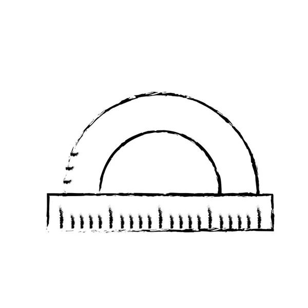 Figura Régua Medição Escola Ferramenta Design Vetor Ilustração — Vetor de Stock