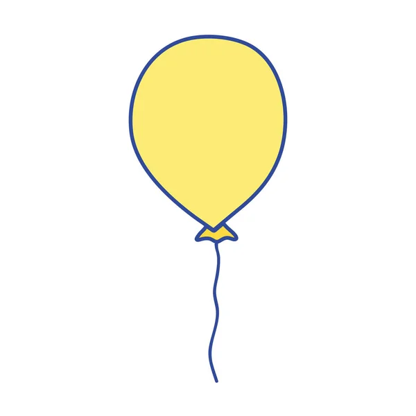 Mooie Balloon Object Aan Decoratie Ontwerp Vectorillustratie — Stockvector