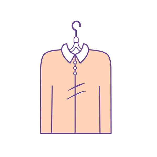 Man Shirt Casual Design Style Vector Illustration — Stock Vector