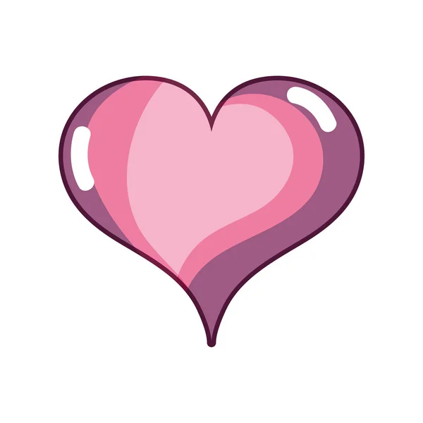 Красиве Серце Романтичний Дизайн Прикраси Векторні Ілюстрації — стоковий вектор