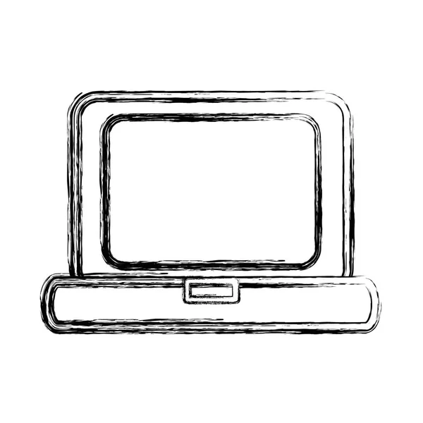 Figure Ordinateur Portable Technologie Information Commerciale Icône Illustration Vectorielle — Image vectorielle