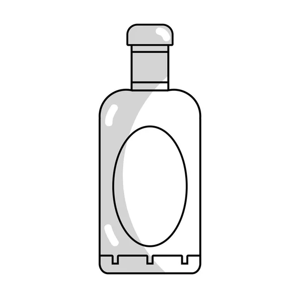 Línea Botella Vino Licor Especial Celebración Vector Ilustración — Vector de stock