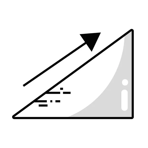 Triangle Financier Ligne Avec Flèche Jusqu Illustration Vectorielle Document Affaires — Image vectorielle