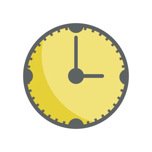 Жовтий Годинник Щоб Знати Час Доби Векторні Ілюстрації — стоковий вектор