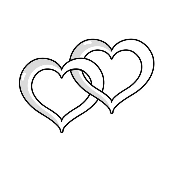 Линия Красивый Символ Сердца Любви Страсти Вектор Иллюстрации — стоковый вектор