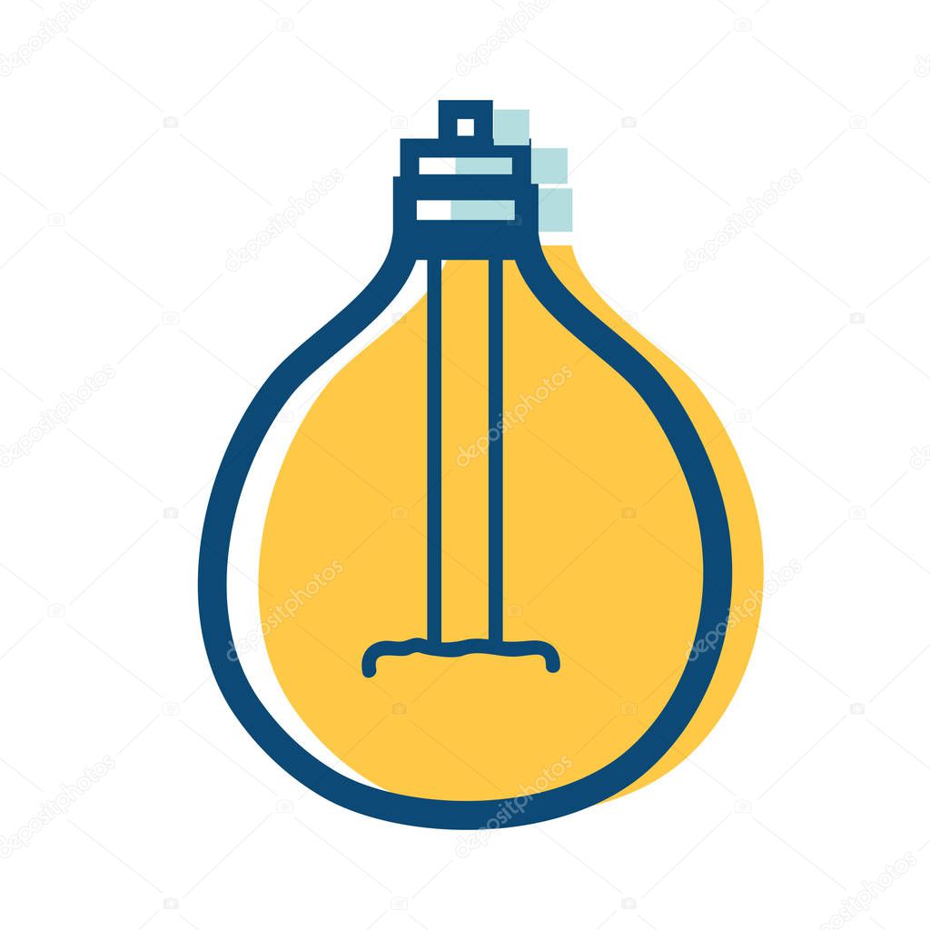 power bulb light and energy electricity vector illustration