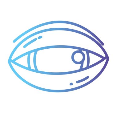 optik görme simge vektör çizim çizgi insan gözü