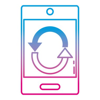 simge vektör çizim bozulmuş satır smartphone teknoloji elektronik ile yükleme