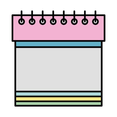 renk takvim bilgi Organizatör olay gün vektör çizim