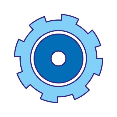 Duo renk sanayi dişli işlemi motoru makine vektör çizim