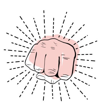 taşınan renk kişi el oppose gösteri devrim vektör çizim