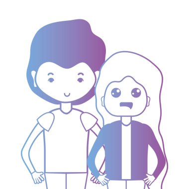 satır çift togeter saç modeli tasarım vektör çizim ile