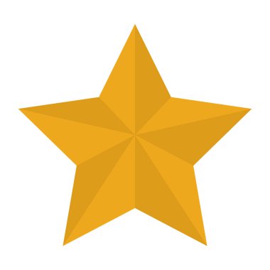 parlak bir yıldız düz gökyüzü simge vektör çizim