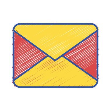 belge bilgi vektör çizim ile mektup kart mesaj kapalı