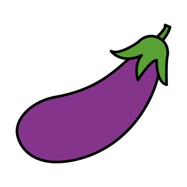 renk doğal patlıcan sebze organik gıda vektör çizim