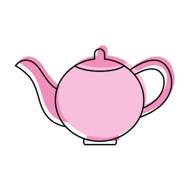 Bitkisel içecek vektör çizim için renk çaydanlık aramatic nesne taşındı