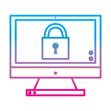  Asma kilit simgesi. vektör illüstrasyonu