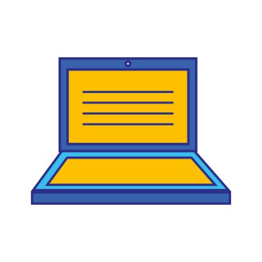 dizüstü ekran tasarım vektör çizim ile elektronik teknolojisi