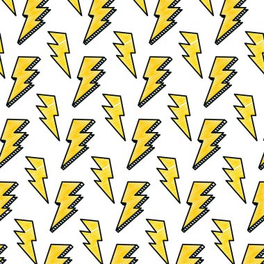 Doodle grafik gök gürültüsü elle çizilmiş Şekil arka plan vektör çizim