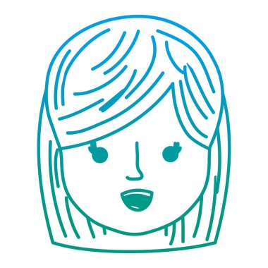 satır profil kadın başına sosyal Kullanıcı vektör çizim bozulmuş