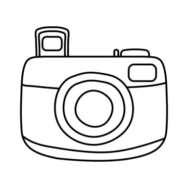 satır profesyonel dijital fotoğraf makinesi fotoğraf teknoloji vektör çizim