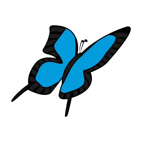 Couleur Animal Insecte Papillon Mignon Avec Des Ailes Illustration Vectorielle — Image vectorielle