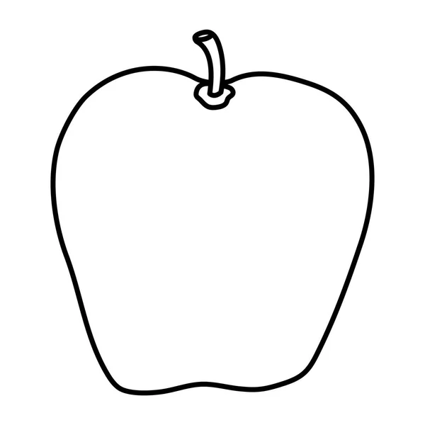 Rad Läckra Apple Ekologisk Frukt Kost Vektorillustration — Stock vektor