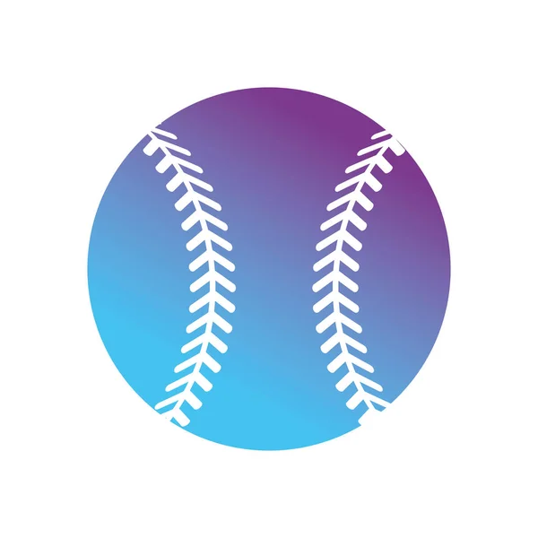 Palla Contorno Giocare Baseball Sport Vettoriale Illustrazione — Vettoriale Stock