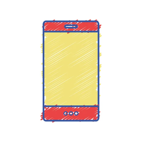 Technologie Smartphone Couleur Pour Appeler Parler Illustration Vectorielle — Image vectorielle