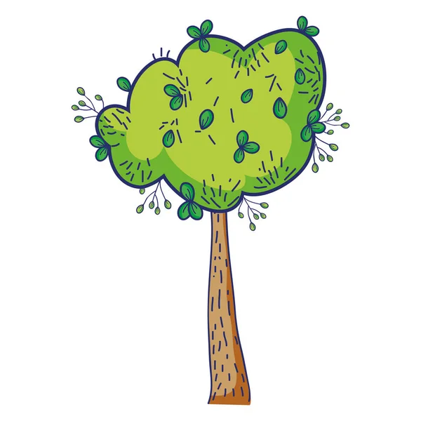Τροπικό Δέντρο Αφήνει Φυσικό Σχεδιασμό Εικονογράφηση Διάνυσμα — Διανυσματικό Αρχείο