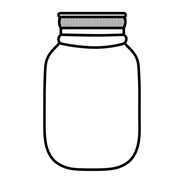 Linea Fragile Bottiglia Vetro Preservare Oggetto Vettoriale Illustrazione — Vettoriale Stock