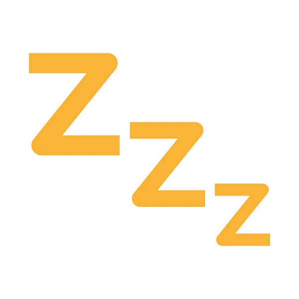 Zzz Slaap Symbool Naar Nacht Rust Vectorillustratie — Stockvector