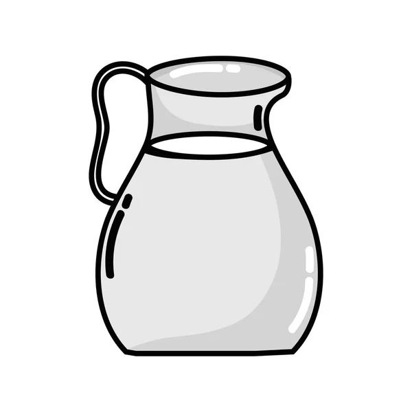 グレースケールおいしいジュース瓶栄養飲料ベクトル図 — ストックベクタ