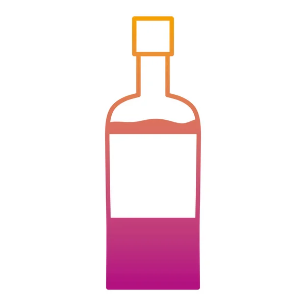 Деградированная Линия Холодного Сладкого Цитрусового Напитка Векторной Иллюстрации Бутылки — стоковый вектор