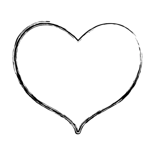 Гранж Страсть Сердце Символ Дизайна Векторной Иллюстрации Любви — стоковый вектор